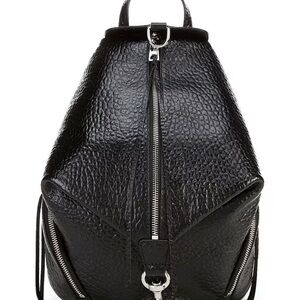 Rebecca Minkoff Black Pebbled Leather Backpack